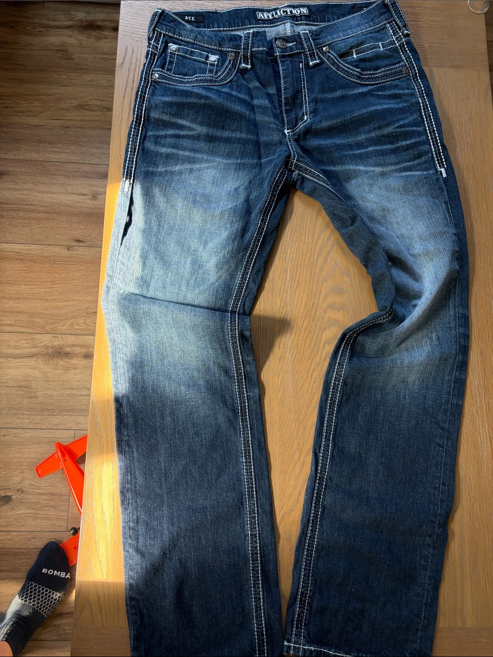 Affliction Ace Men's Dark Blue Denim Jeans 33